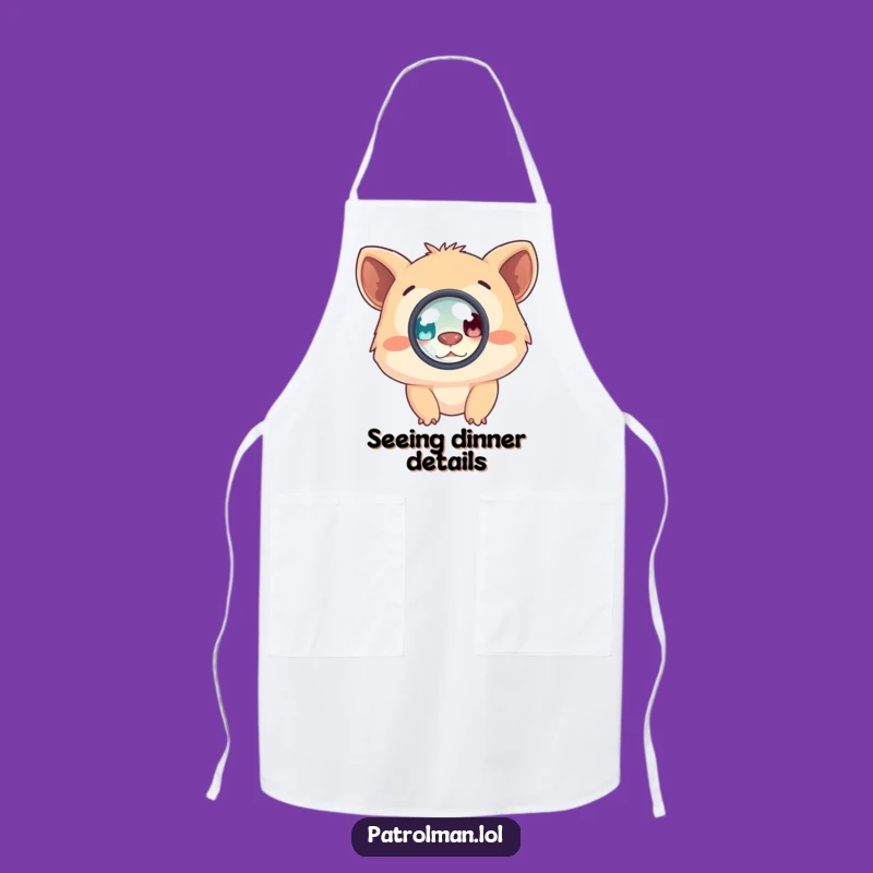 Funny Creature Magnifying Apron - Cook Up Laughs in the Kitchen with Style