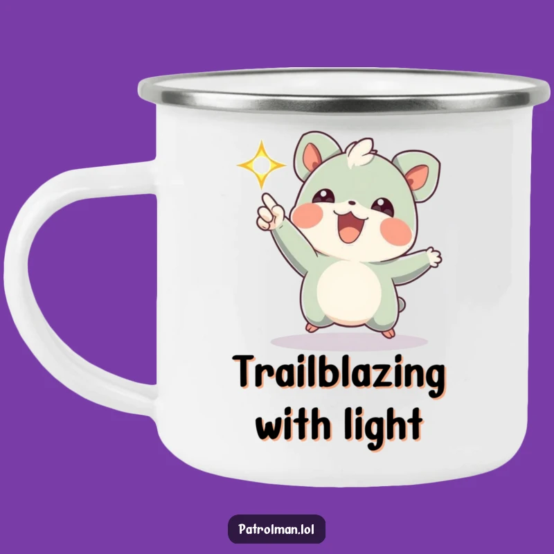 Funny Creature Spotlight Camping Mug - Illuminate Your Adventures with Humor
