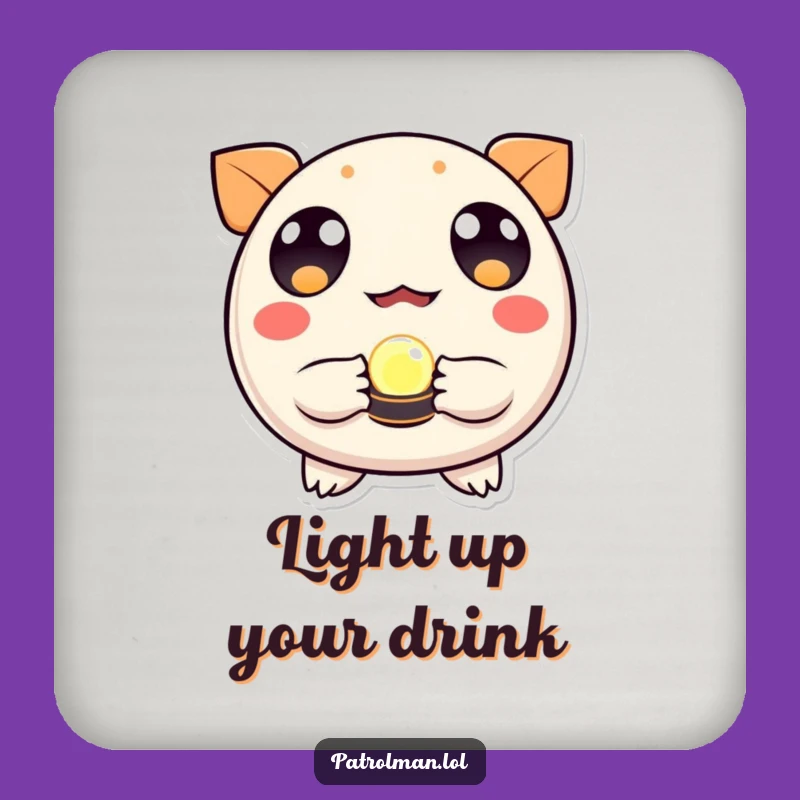 Funny Round Creature Beacon Drink Coaster Set - Hilarious Protection for Surfaces