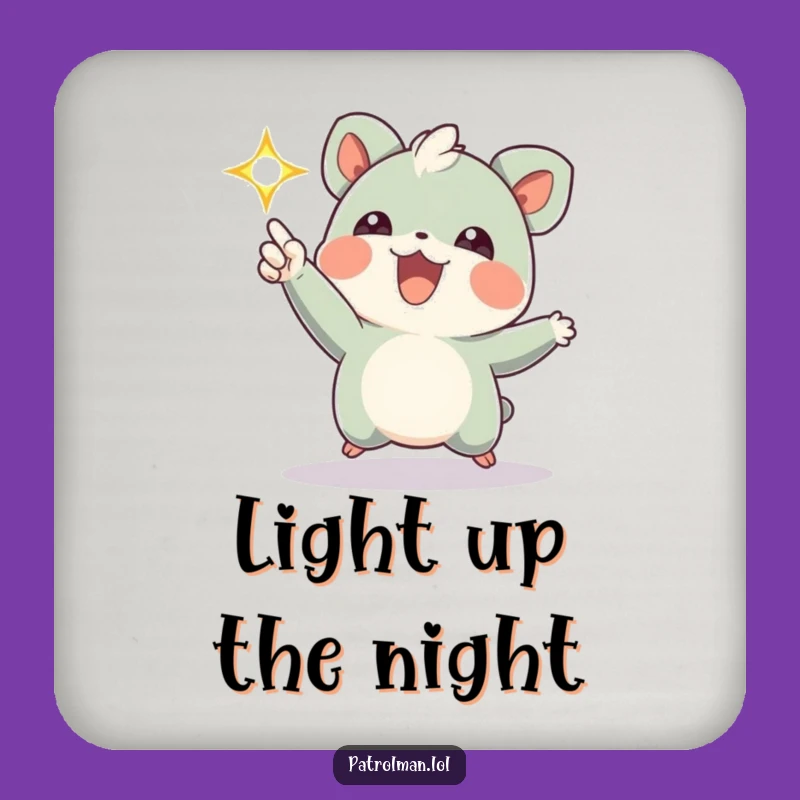 Funny Creature Spotlight Coasters - Protect Surfaces with a Beam of Fun